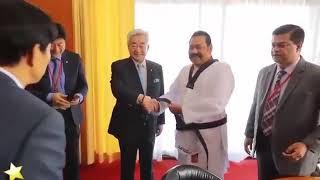 Prime Minister Mahinda Rajapaksa given Taekwondo Honorary Black Belt by World Taekwondo Federation