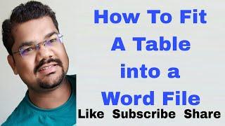 How to fit a table into a word document | How to change word document from landscape to portrait