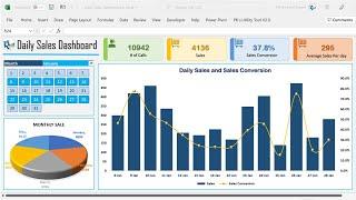 Daily Sales Dashboard in Excel