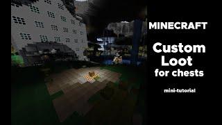 Minecraft Custom Chest Loot Table Mini-Tutorial