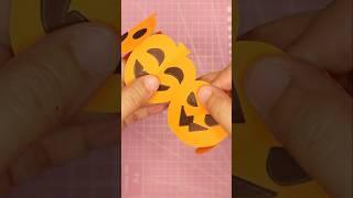How to make Easy Halloween decorations with paper - DIY Spooky Pumpkin #easypapercrafts #halloween