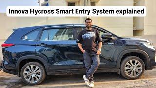 Innova Hycross 2023 Smart Entry System| Hycross Smart Entry system explained|Model: GX, VX, ZX ZXO