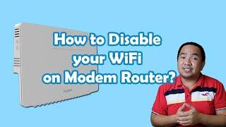 How to disable WiFi Network on Modem Router | JK Chavez