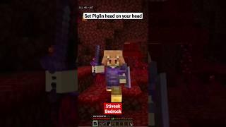 How get Piglin head minecraft bedrock 1.20?