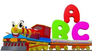 ABCD Train Cartoon | Learn Alphabets A To Z | ABC Letter Learning Video | A For Apple | Edutainment