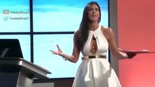 Italian TV host Barbara Francesca Ovieni reveals a bit too much when talking about Cristiano Ronaldo