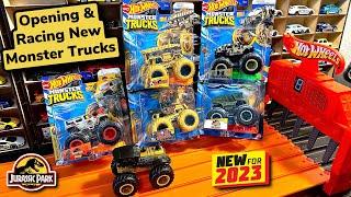 Unboxing & Racing New for 2023 Hot Wheels Monster Trucks