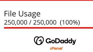 How to get rid of100%  File Usage Error Mesage cPanel Godaddy [ Part 2]