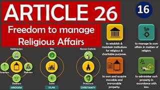 Article 26 of indian constitution|right to freedom of religion|freedom to manage religious affairs