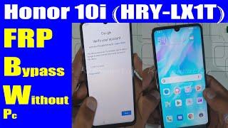 Honor 10i/Lite (HRY-LX1T) FRP Bypass Google Account Without PC | Urdu Hindi