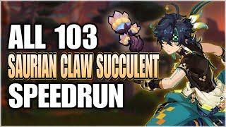 ALL 103 Saurian Claw Succulent Locations - EFFICIENT Farming Route | kinich ascend material