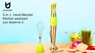 UTALENT Immersion Hand Blender | 3-in-1 Stick Blender | Best Immersion Hand Blender | Best Blender