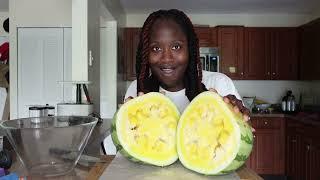 trying YELLOW WATERMELON for first time