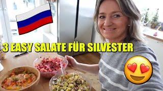 3 Russische Salate für SILVESTER  **MEGA EASY**    marieland Mama Life Vlog