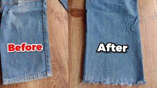 DIY Frayed jeans | innovative ideas #tricksandtips#frayedjeans#permakjeanschannel