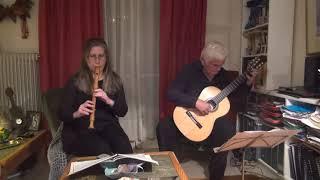 A FELICIDADE by Antonio Carlos Jobim arrangement for alto recorder and guitar