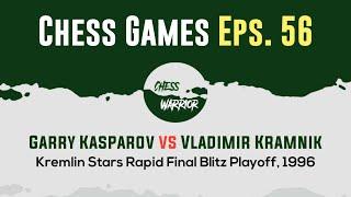 Garry Kasparov vs Vladimir Kramnik | Kremlin Stars Rapid Final Blitz Playoff, 1996