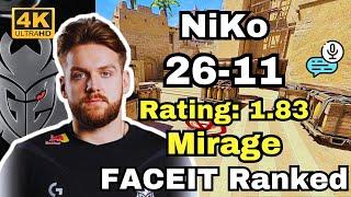 NiKo (26-11) w/huNter/malbsMd (Mirage) | FACEIT Ranked | Sep 26, 2024 #cs2 #pov