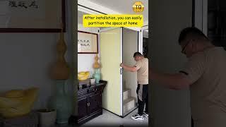 Invisible partition doors that can be installed in 10 minutes without drilling.#slidingdoors