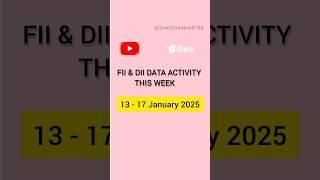 Fii dii data | Fii dii data analysis | Today Fii dii data | FII & DII DATA ACTIVITY THIS WEEK #share