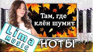 Там где клен шумит На Пианино УРОК + НОТЫ  Как Играть (Разбор)