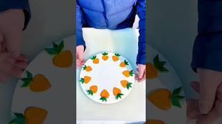 ️ Carrot Hearts & Cucumber Leaves – A Perfect Food Art Ring! 