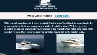 Charter Yacht Mumbai India - West Coast Marine Yacht Services