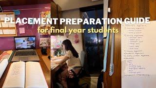 PLACEMENT PREPARATION GUIDE | DSA, Aptitude, Resume, Rejections‍