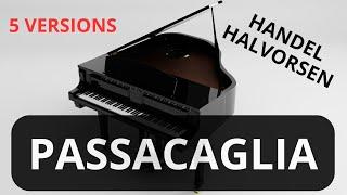 Passacaglia (Handel, Halvorsen)  Sheet Music in 5 Versions - VERY EASY, Easy, Medium, HARD, TAB