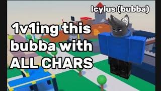 1v1ing the furry Icylus (bubba) with EVERY CHARACTER (Project Smash)