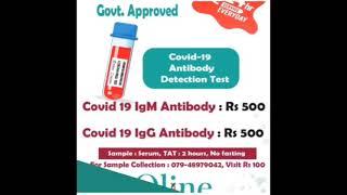 Covid spike igg igm antibody test in Ahmedabad