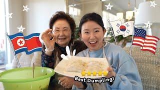 Making NORTH KOREAN DUMPLINGS for my North Korean grandma!