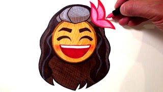 How to Draw the Moana Emoji