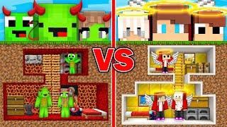 Mikey DEMON vs JJ ANGEL Family Underground Base in Minecraft ! - Maizen