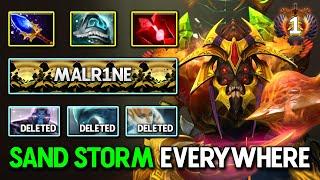 INCREDIBLE MID By Malr1ne Sand King Aghs Scepter + Bloodthorn Build IMBA Sand Storm Everywhere DotA2