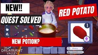 Disney Red Potato Recipe Secret Quest Solved  Disney Dreamlight Valley Update New Red Potion