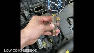 Testing engine cylinder compression w