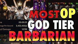 INSANE GOD TIER DAMAGE BARBARIAN BUILD! 3.2 MILLION+ DAMAGE A SECOND  DIABLO IMMORTAL