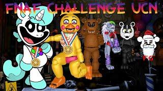 8 FAZBEAR MEMBERS DO THE FNAF CHALLENGE IN UCN (FNAF CHALLENGE TURNS INTO CHRISTMAS CHAOS)