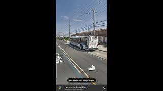 School Busses In Beach Channel Drive In The Rockaways,Queens