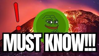 PEPE COIN IF YOU HOLD YOU MUST KNOW THIS NOW !!!! | LISTEN CLOSELY | PEPE COIN PRICE PREDICTION