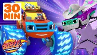 Superhero Blaze Rescues & Missions! w/ Starla! ⭐️ | 30 Minutes | Blaze and the Monster Machines