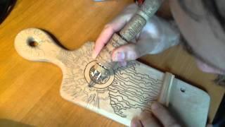 Pyrography process kalimba