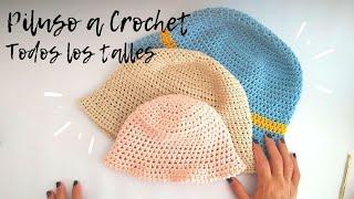 Piluso a Crochet - Todos los talles - Gorro de verano a ganchillo