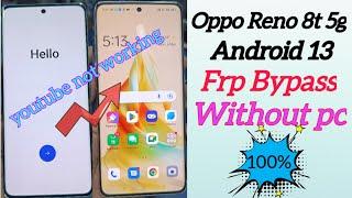 Oppo Reno 8t 5g Frp Bypass Android 13 Update | All oppo android 13 frp bypass without pc |