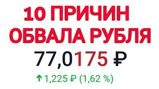 10 причин обвала рубля в 2021 году. Девальвация рубля продолжается. Курс доллара на сегодня в России