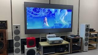 Element5 Projector, Italian Super Hi-End 4K Projector, SIM2 XTV 4K, Playing Frozen II