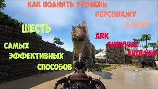 Способы поднятия уровня в игре ARK : Survival Evolved.