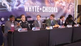 DILLIAN WHYTE v DERECK CHISORA - THE FULL EXPLOSIVE UNCUT PRESS CONFERENCE (VERY STRONG LANGUAGE)