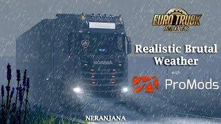 ProMods v2.43 + Realistic Brutal Weather V4.1 - Euro Truck Simulator 2 - Iceland